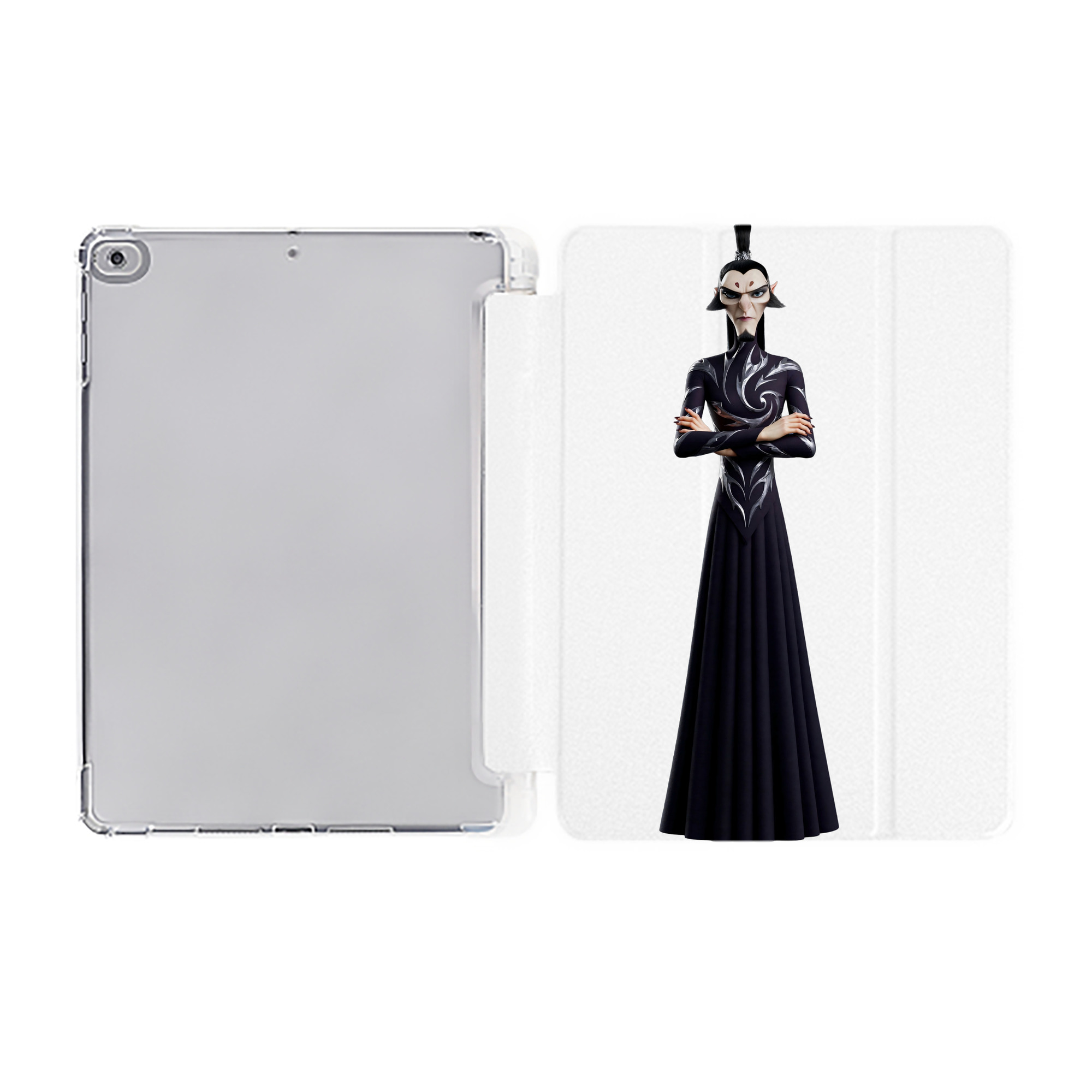 （画像用） Ne Zha 2 ナタ 魔童の大暴れ IPad ケース ペン収納付き 三つ折りスタンド PUレザー×シリコン 対応機種9.5/10.5/10.9インチ